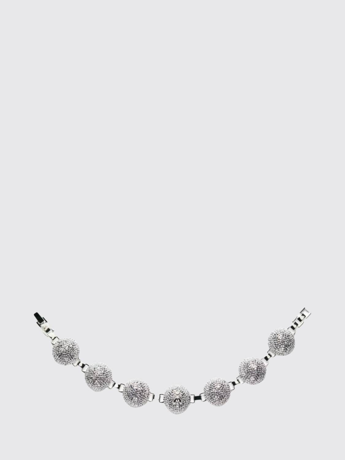 PATRIZIA PEPE GIOIELLO: Collana Patrizia Pepe in ottone con strass incastonati , Argento - Img 1