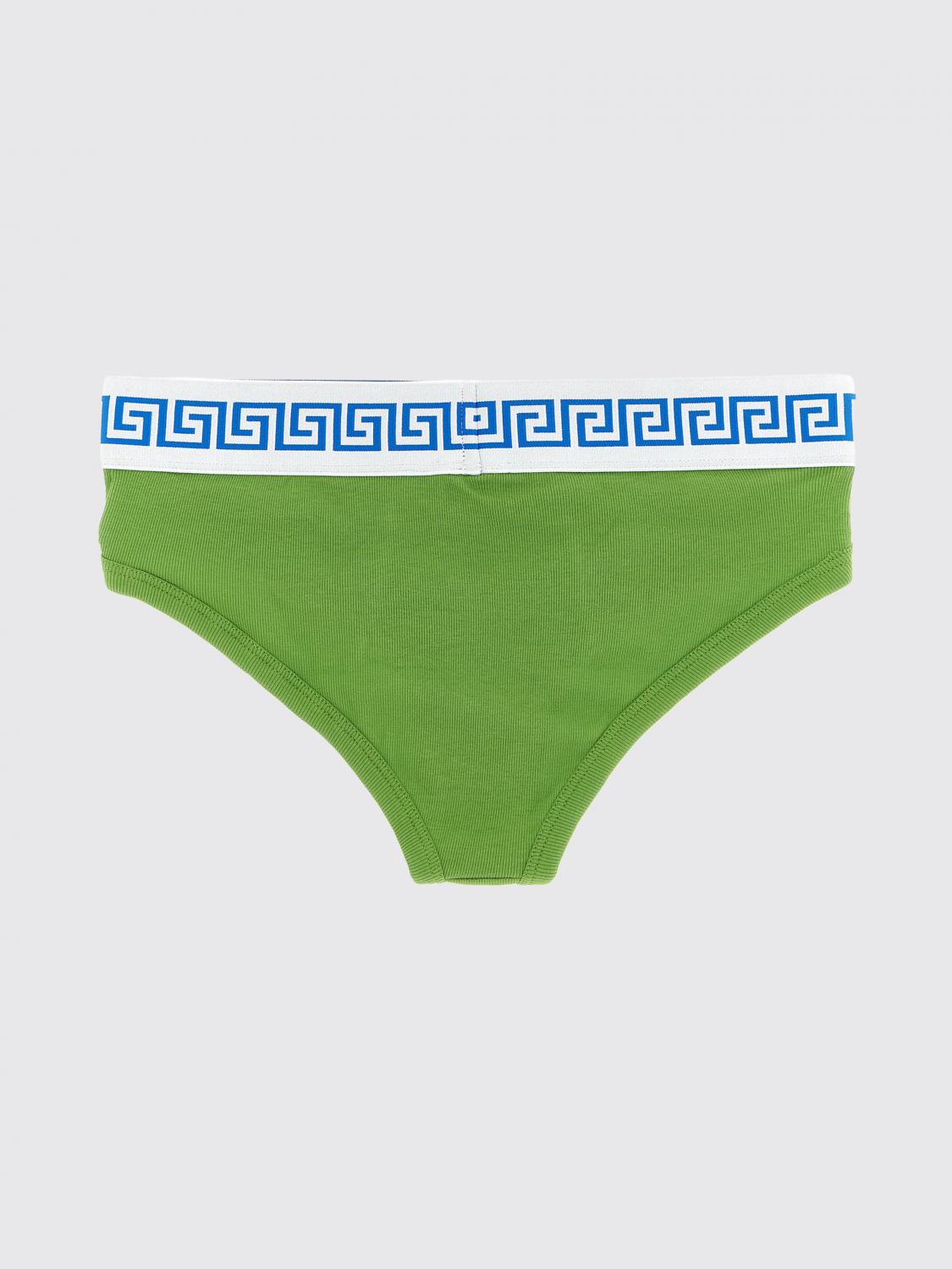 VERSACE INTIMO: Slip Medusa Versace in cotone, Verde - Img 2