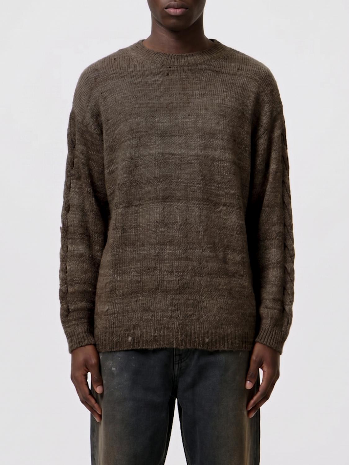 OUR LEGACY PULL: Pull à col rond Our Legacy en soie, Marron - Img 1