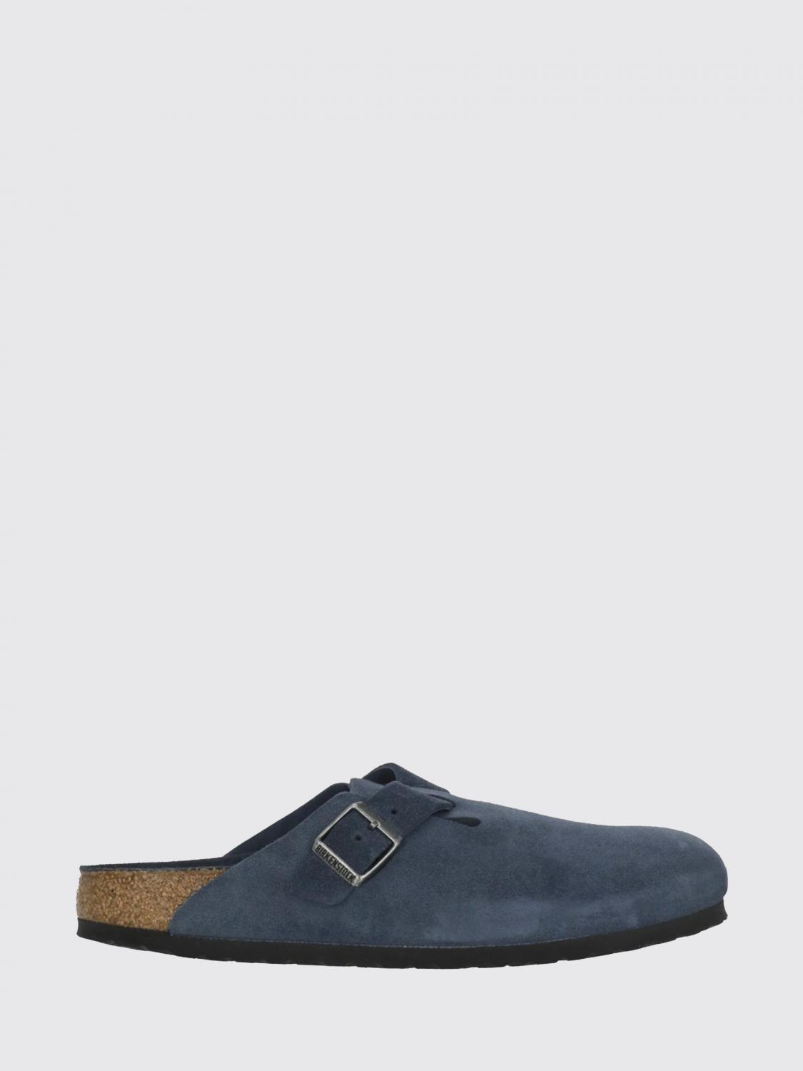 BIRKENSTOCK シューズ: Birkenstock Boston スエードミュール, ブルー - Img 1