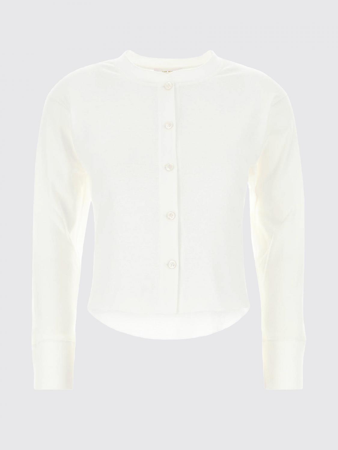 THE ROW MAGLIA: Cardigan in cotone basic The Row, Bianco - Img 2