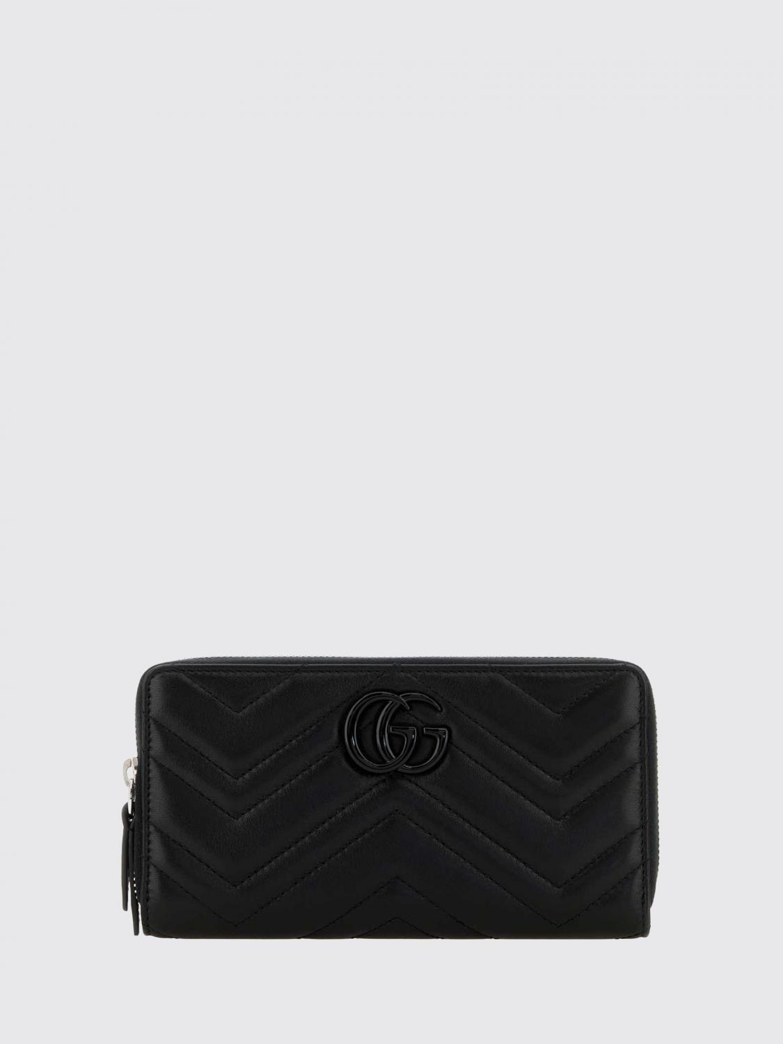 GUCCI 財布: Gucci GG Marmont マテラッセナッパウォレット, ブラック - Img 1