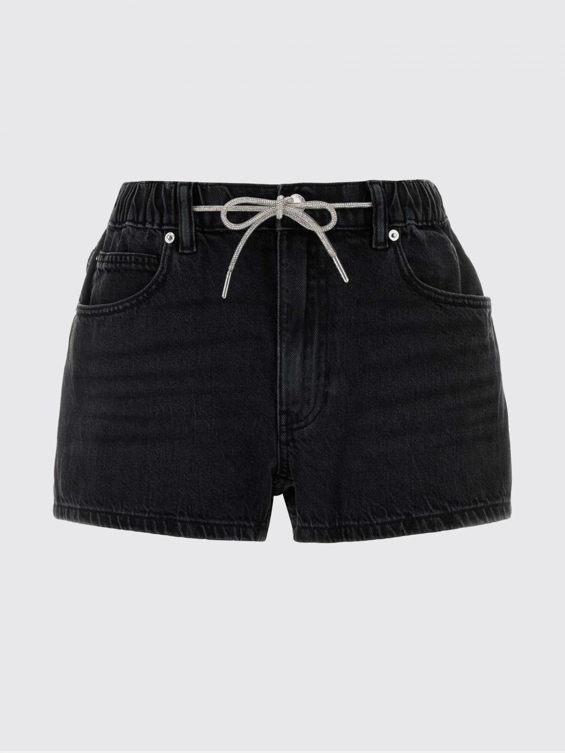 ALEXANDER WANG PANTALONCINI: Pantaloncini Alexander Wang in denim di cotone , Grigio - Img 2