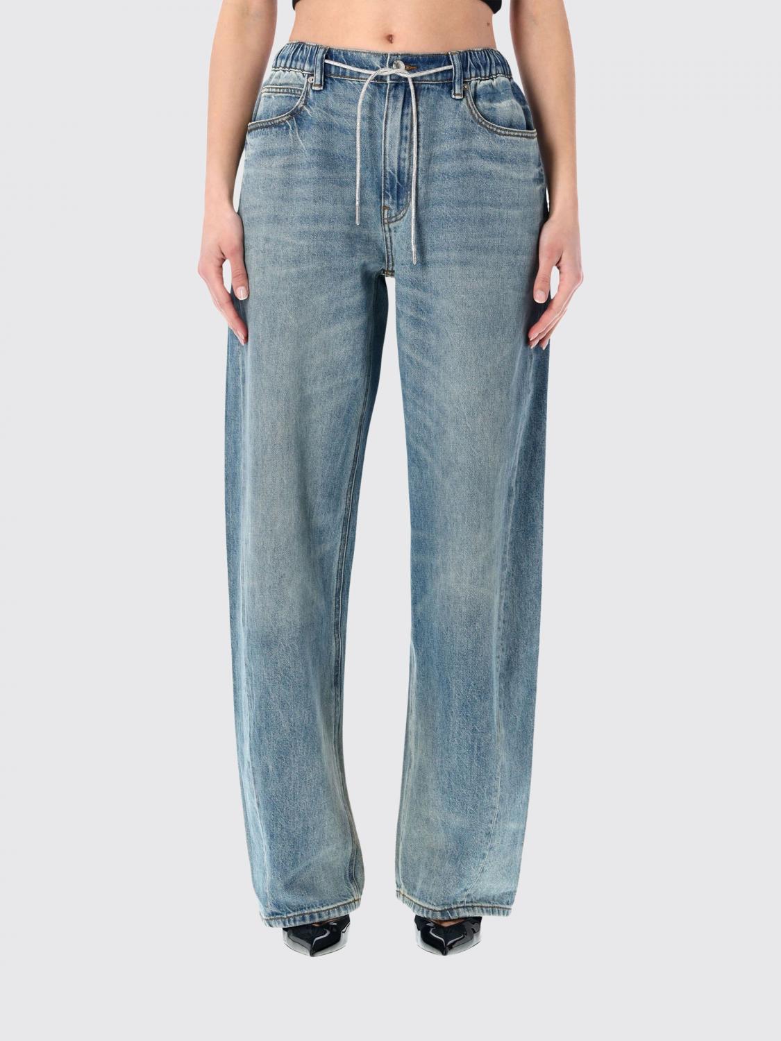 ALEXANDER WANG JEANS: Jeans a gamba larga Alexander Wang in denim , Denim - Img 1