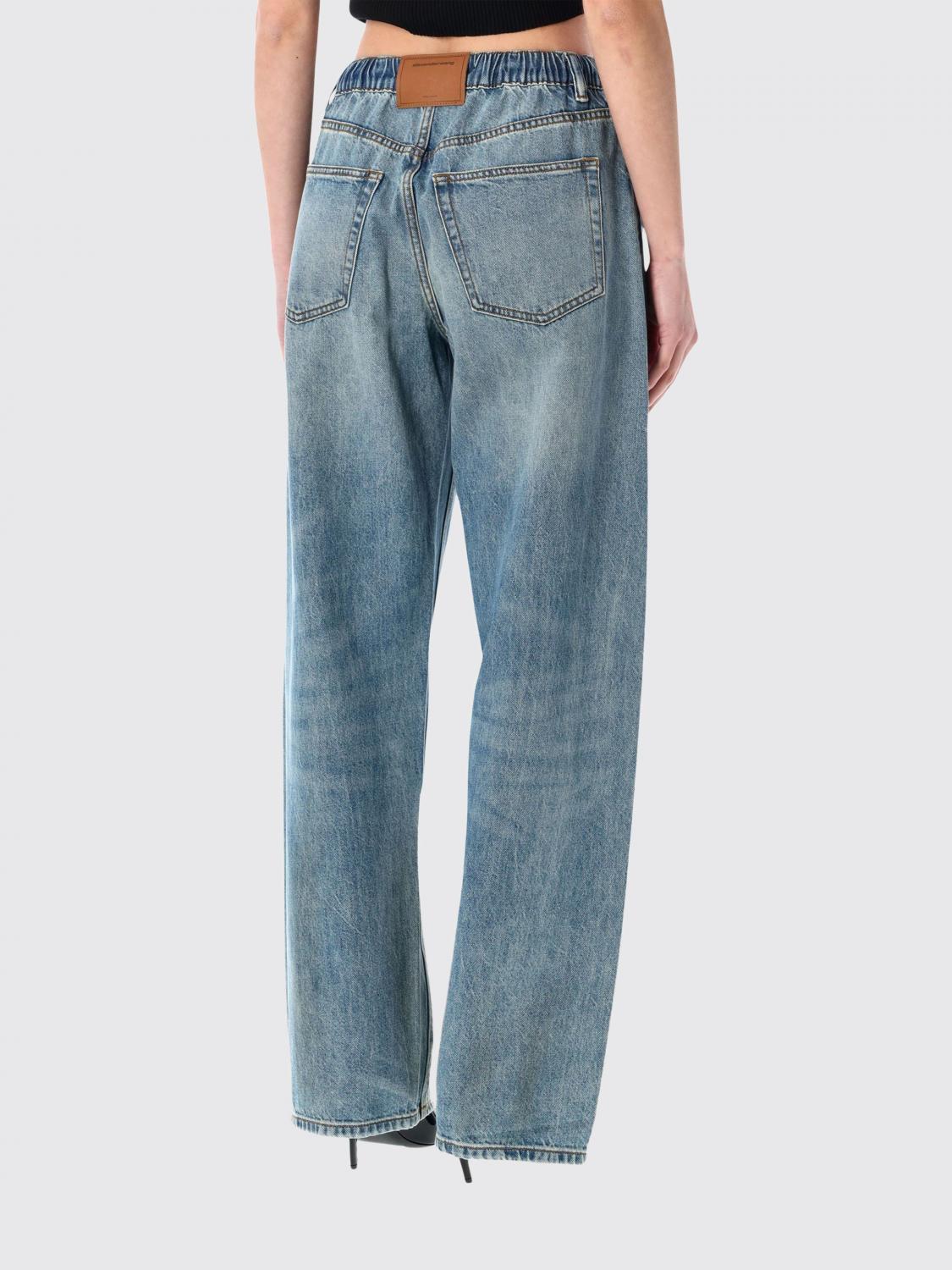 ALEXANDER WANG JEANS: Jeans a gamba larga Alexander Wang in denim , Denim - Img 2