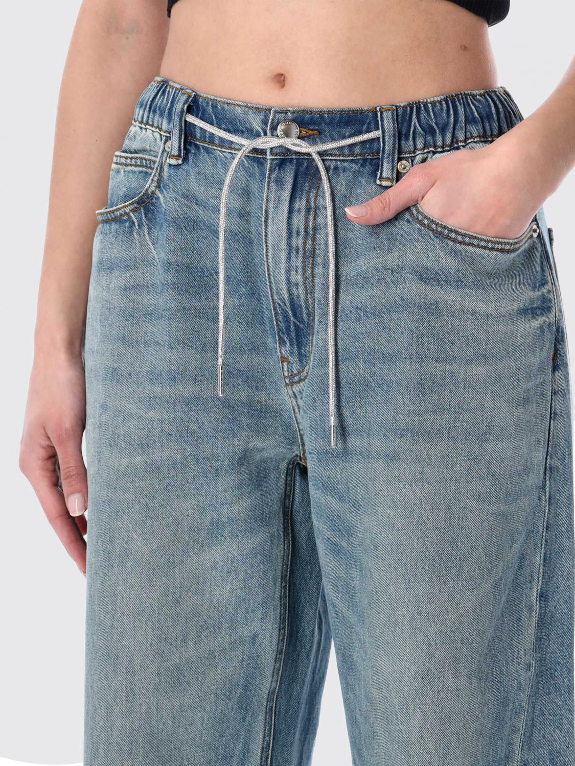ALEXANDER WANG JEANS: Jeans a gamba larga Alexander Wang in denim , Denim - Img 3