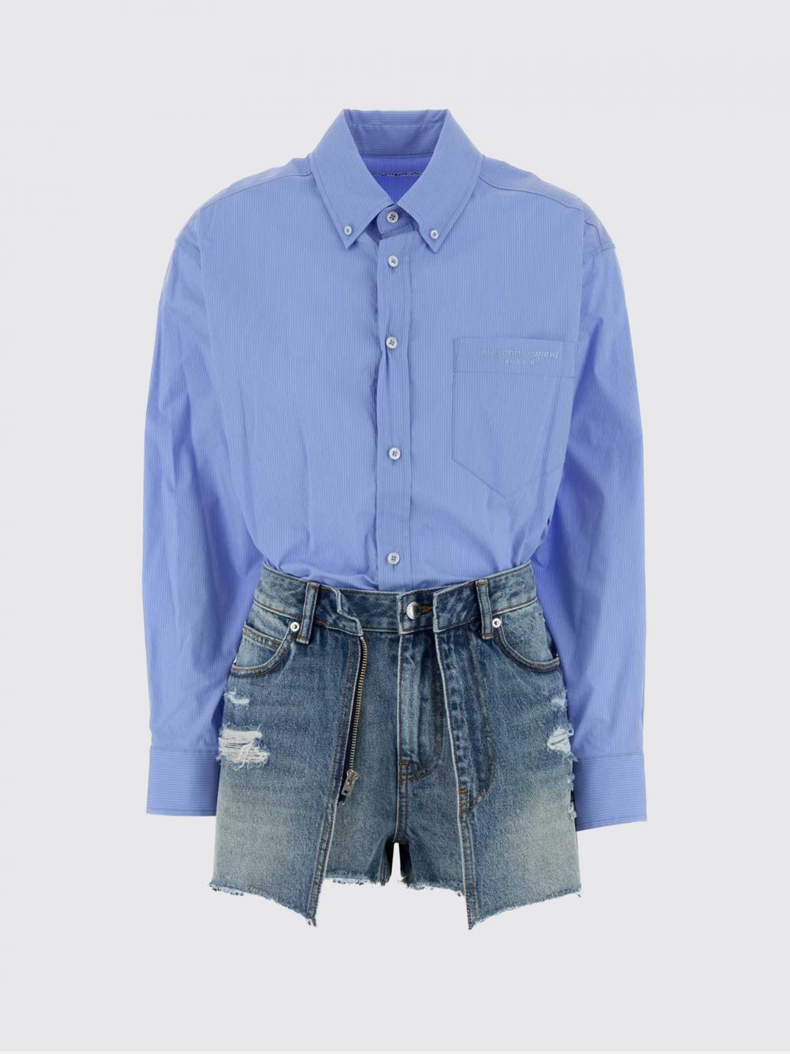 ALEXANDER WANG TUTA: Tuta Alexander Wang in cotone e denim , Denim - Img 2
