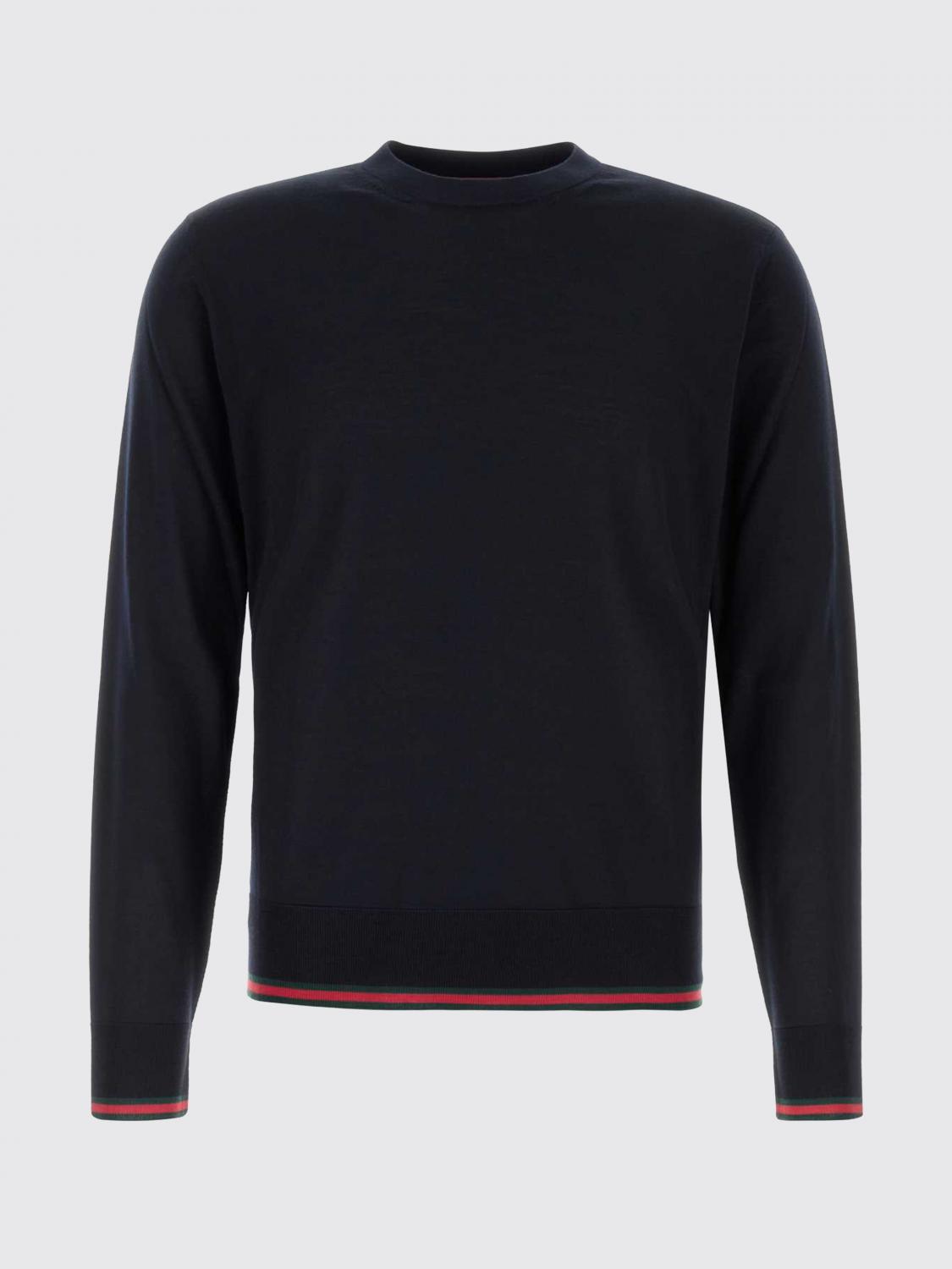 GUCCI PULL: Pull en laine Web Gucci, Bleu - Img 2