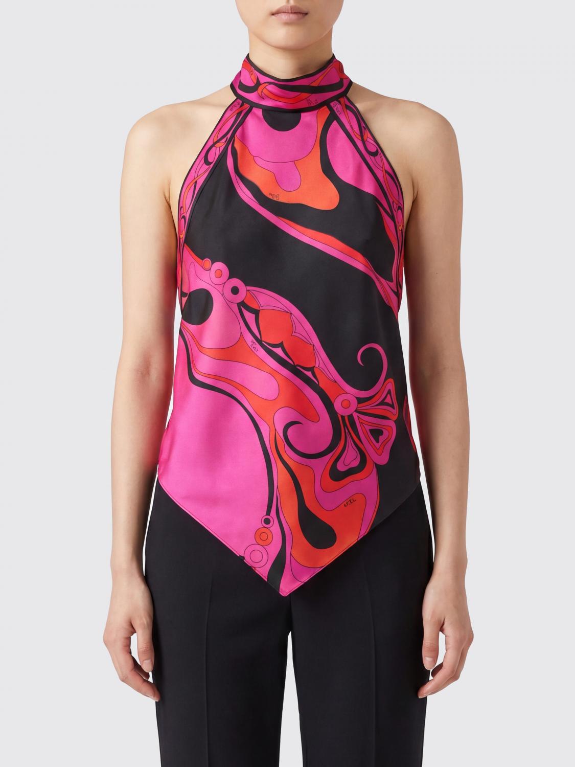 PUCCI TOP: Top mujer Pucci, Fucsia - Img 1
