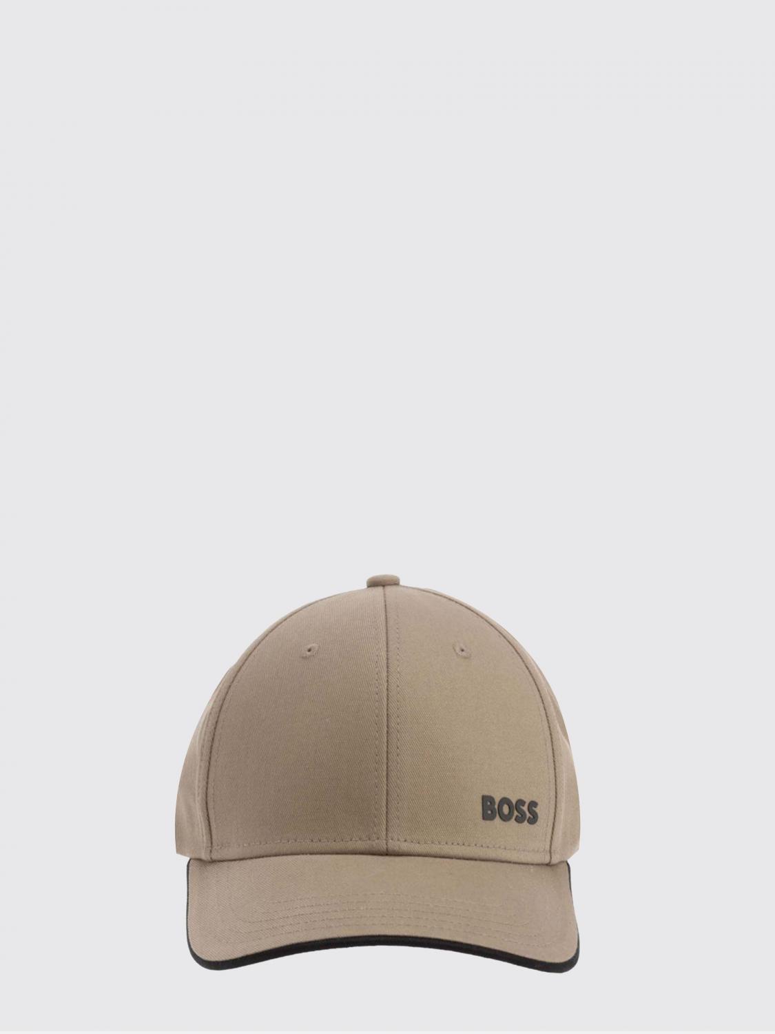 BOSS CAPPELLO: Cappello Boss in cotone con stampa logo , Beige - Img 2