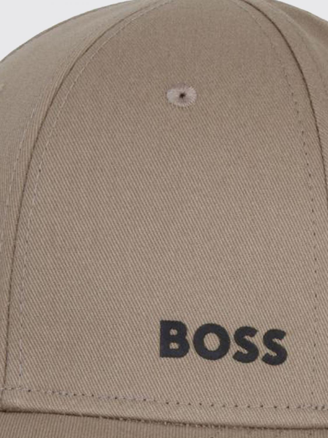 BOSS CAPPELLO: Cappello Boss in cotone con stampa logo , Beige - Img 3
