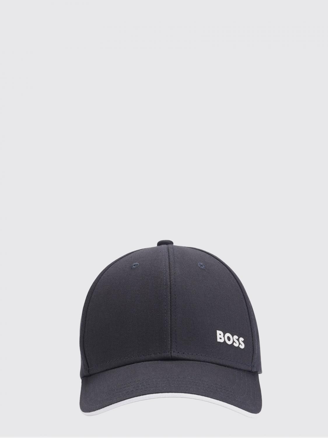BOSS CAPPELLO: Cappello Boss in cotone con stampa logo , Blue 1 - Img 2