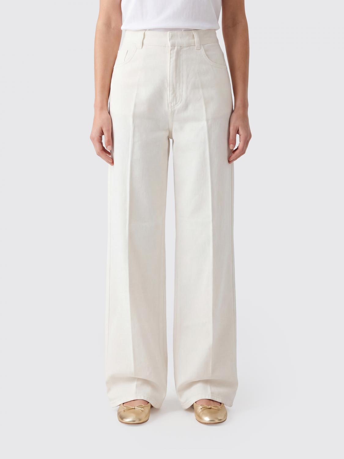 SA SU PHI PANTALONI: Pantaloni ampi Sa Su Phi in cotone , Beige - Img 1