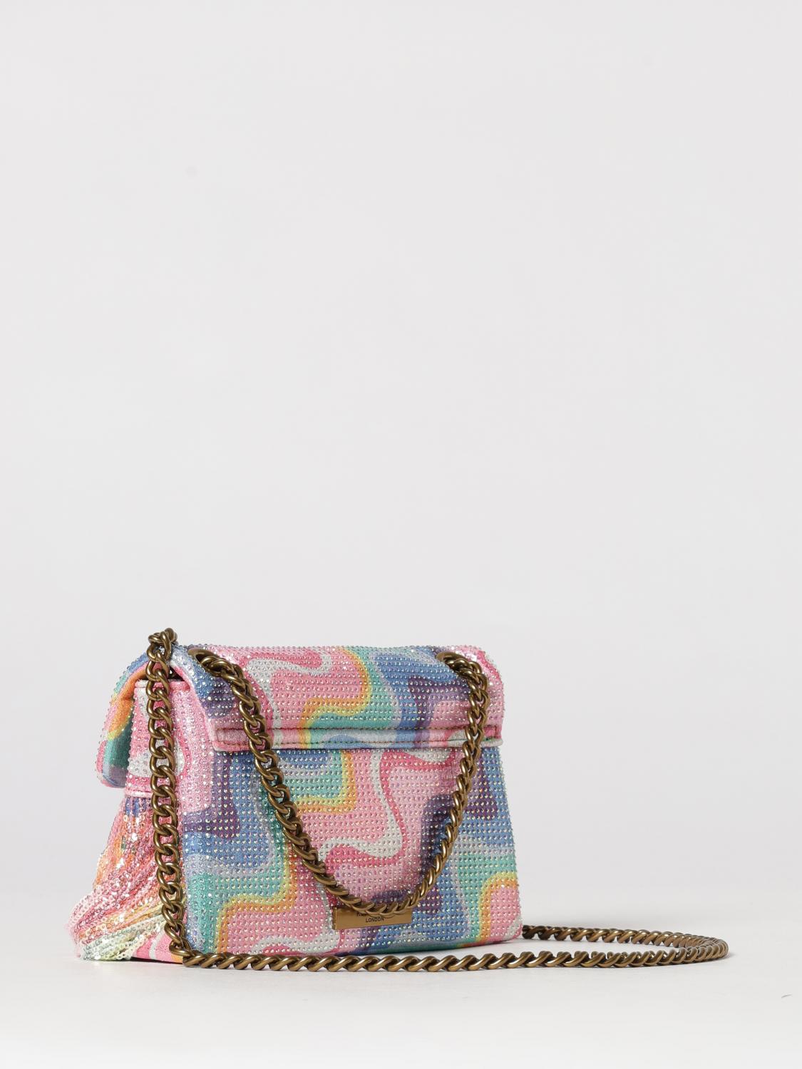 KURT GEIGER LONDON BORSA MINI: Borsa Kensington Kurt Geiger London in tessuto con strass e paillettes, Fantasia - Img 2