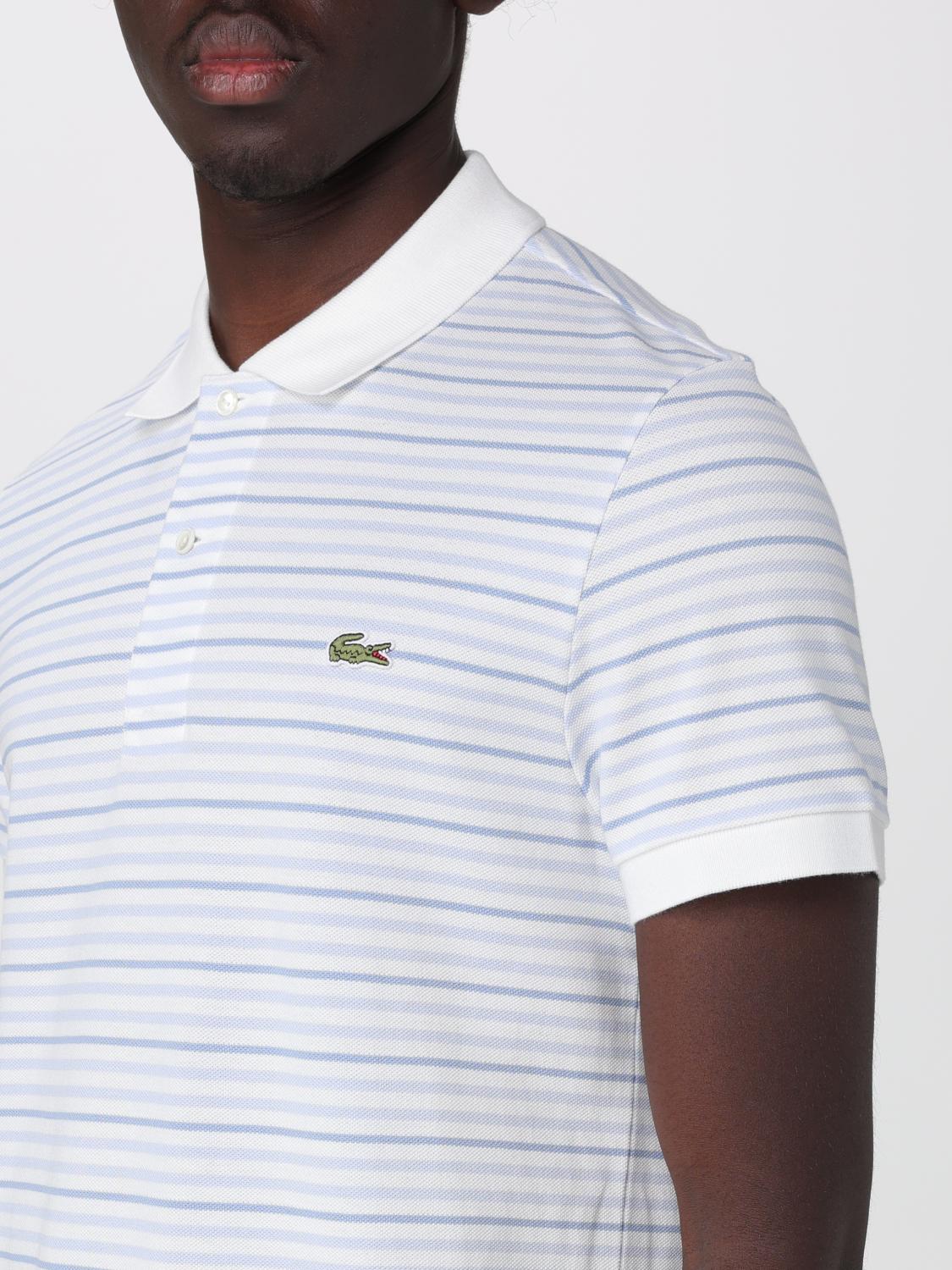 LACOSTE POLO: Polo Lacoste in piquet di cotone a righe, Blue - Img 3