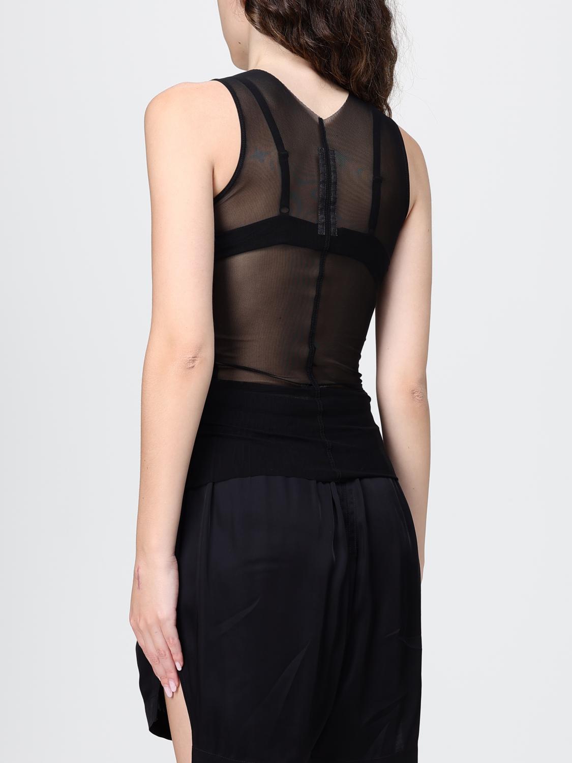 RICK OWENS TOP: Top in poliestere Rick Owens, Nero - Img 3