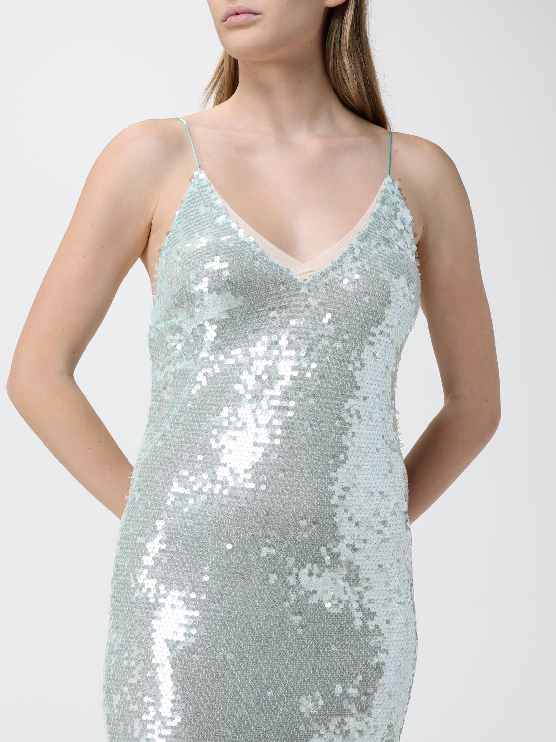 FORTE FORTE ABITO: Abito lungo Forte Forte con paillettes , Azzurro - Img 3