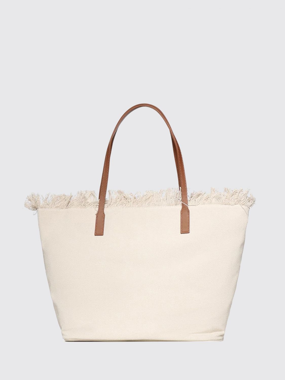 MC2 SAINT BARTH BORSA TOTE: Borsa a spalla in misto cotone con logo Mc2 Saint Barth, Bianco - Img 2