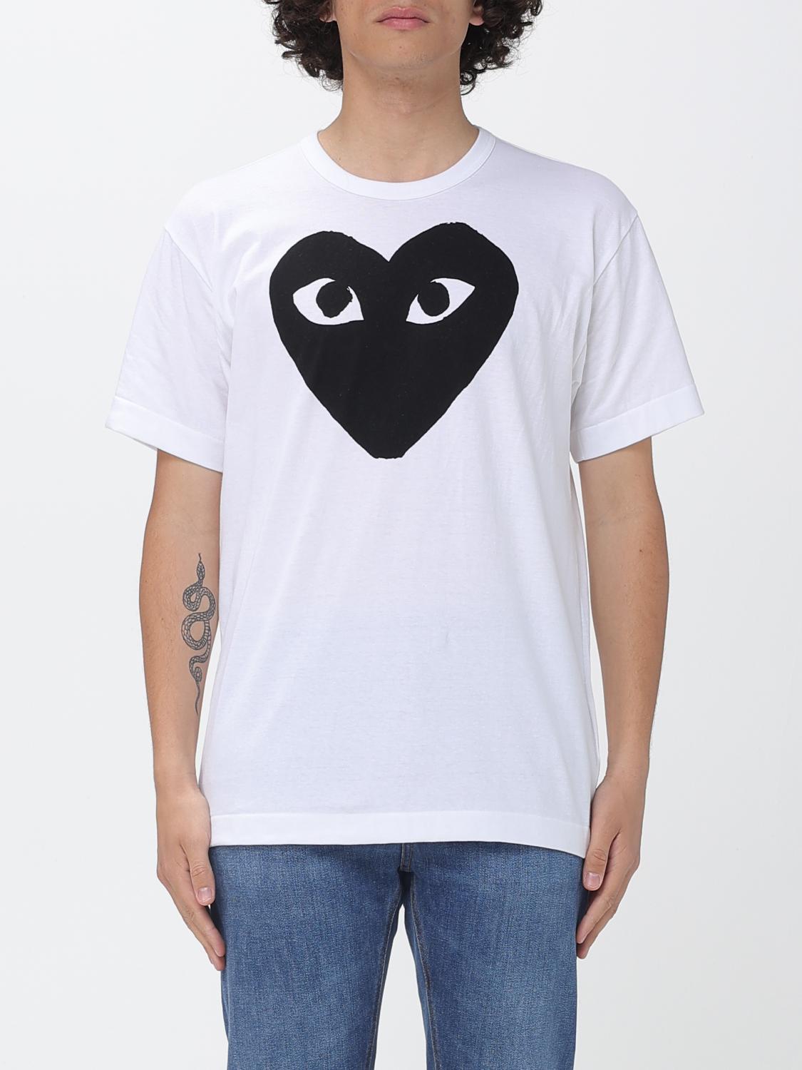 COMME DES GARÇONS CAMISETA: Camiseta de algodón estampada Comme Des Garçons, Blanco - Img 1