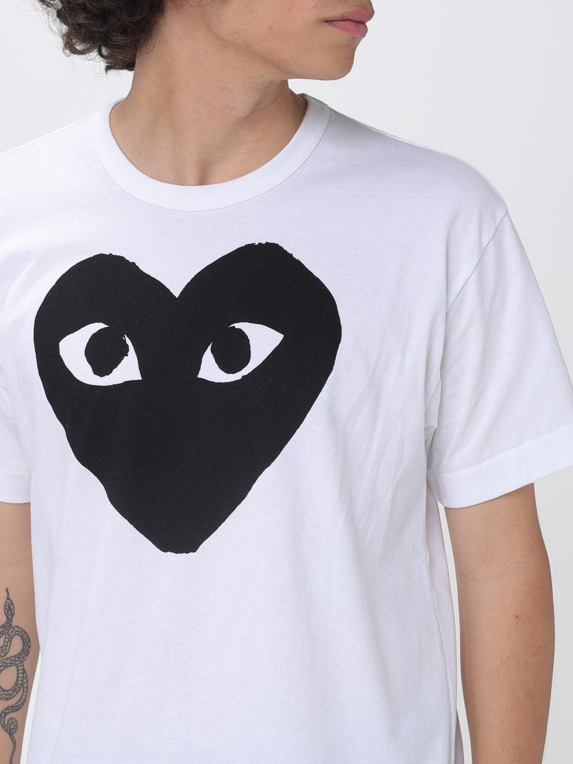 COMME DES GARÇONS CAMISETA: Camiseta de algodón estampada Comme Des Garçons, Blanco - Img 3