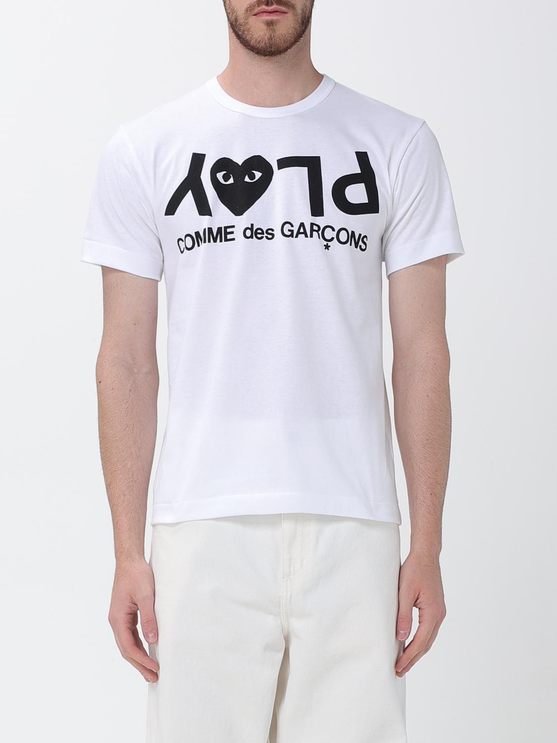 COMME DES GARÇONS CAMISETA: Camiseta de algodón estampada Comme Des Garçons, Blanco - Img 1