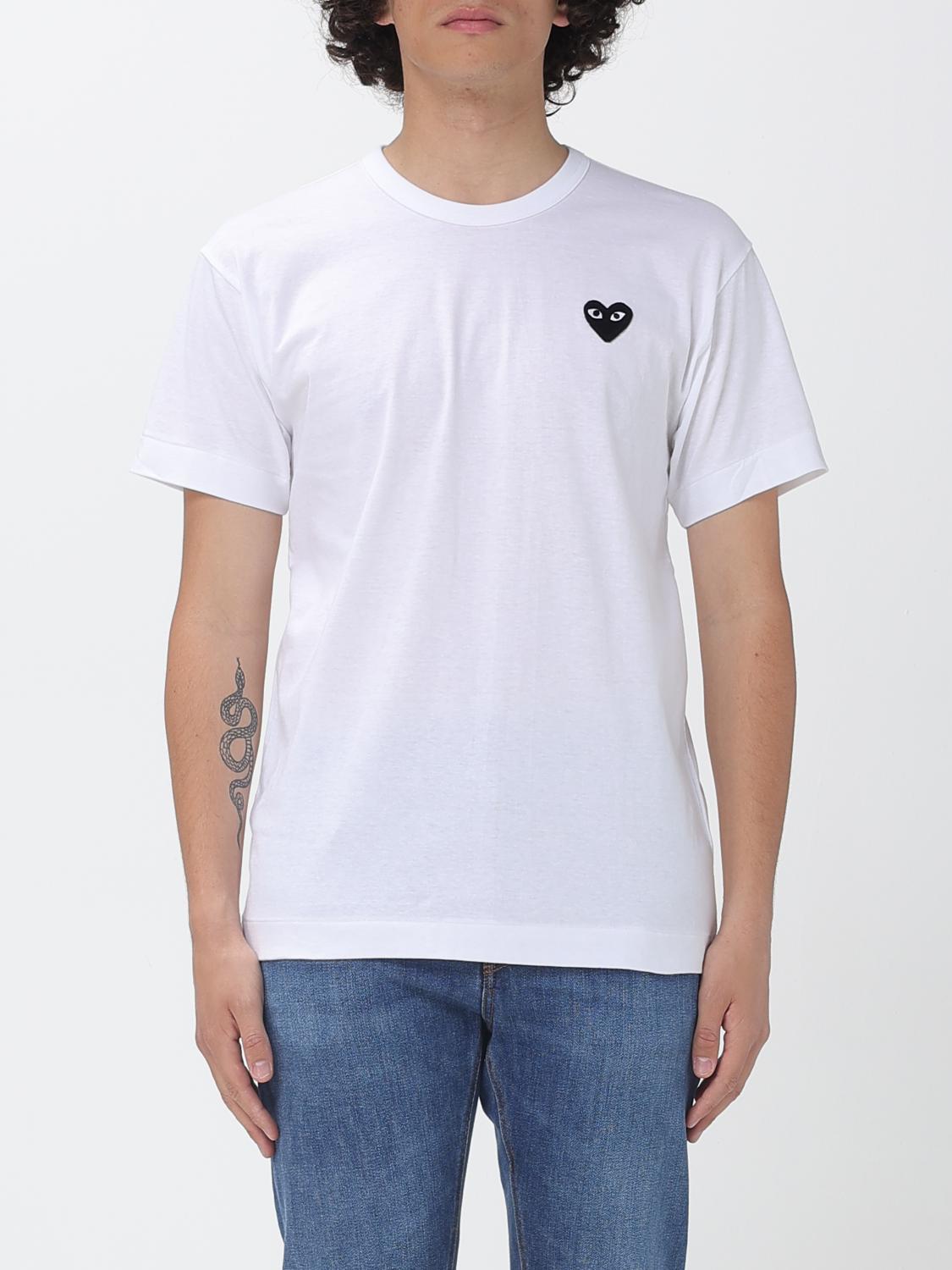 COMME DES GARÇONS CAMISETA: Camiseta de algodón con logo Comme Des Garçons, Blanco - Img 1