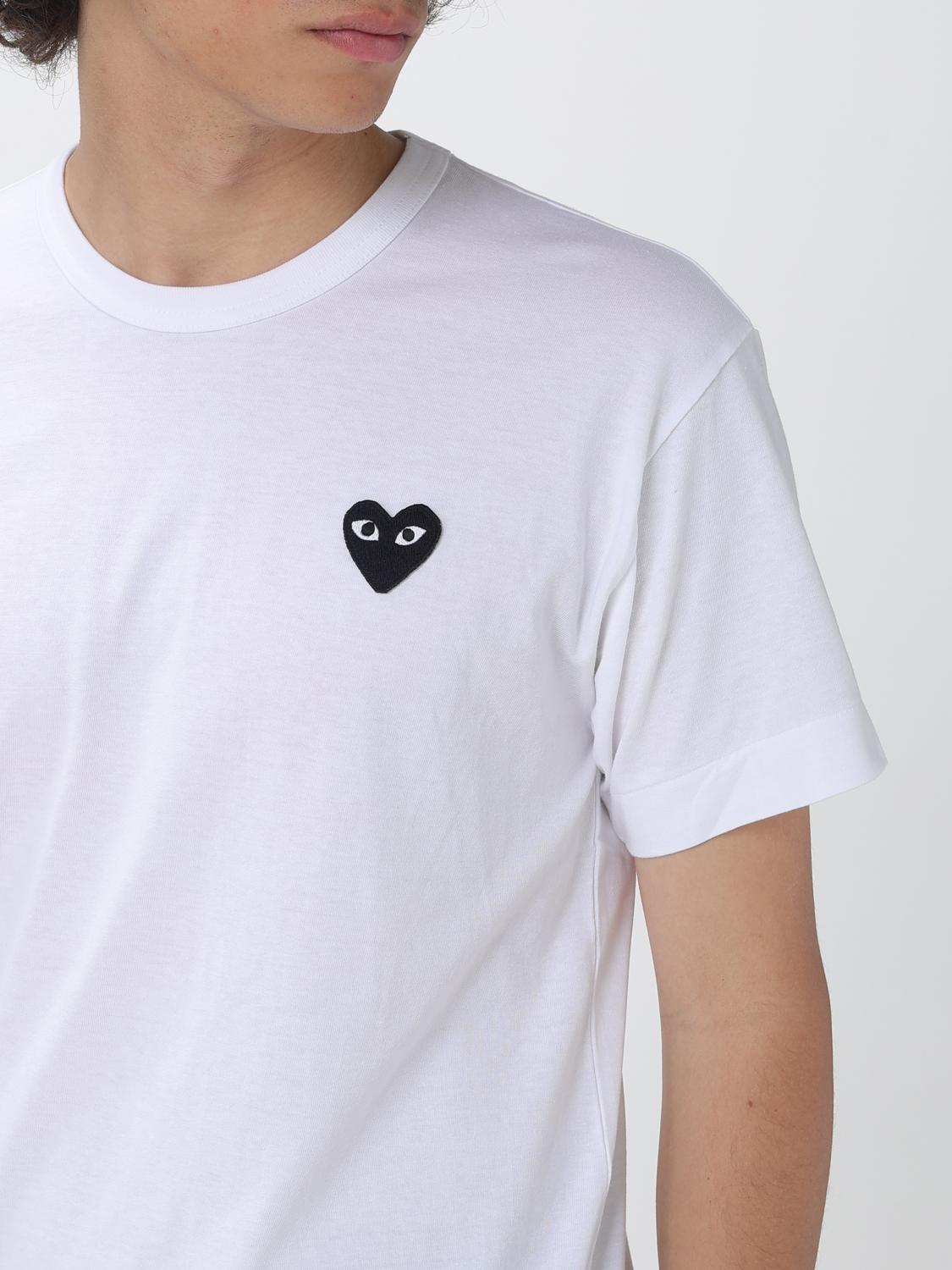 COMME DES GARÇONS CAMISETA: Camiseta de algodón con logo Comme Des Garçons, Blanco - Img 3