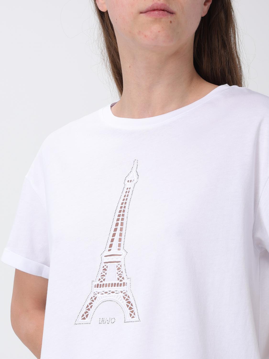 LIU JO T-SHIRTS: T-shirts in cotone traforata Liu Jo, Bianco - Img 3