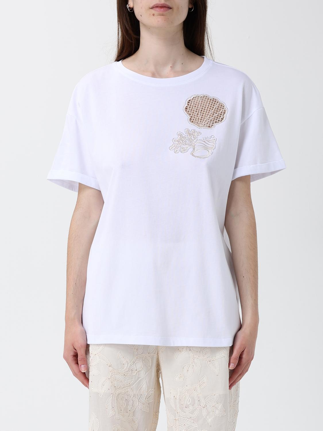 LIU JO T-SHIRTS: T-shirts in cotone con ricami Liu Jo, Bianco - Img 1