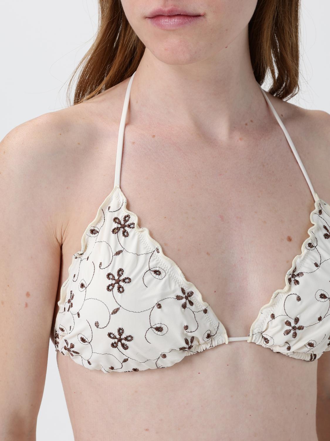 MC2 SAINT BARTH BADEMODE: Mc2 Saint Barth Bikini-Top, Weiss 1 - Img 4