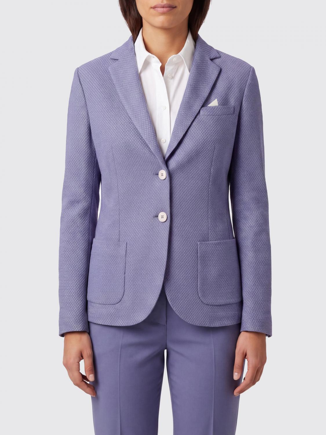 CIRCOLO 1901 CHAQUETA: Blazer de algodón de botonadura sencilla Circolo 1901, Azul Oscuro - Img 1