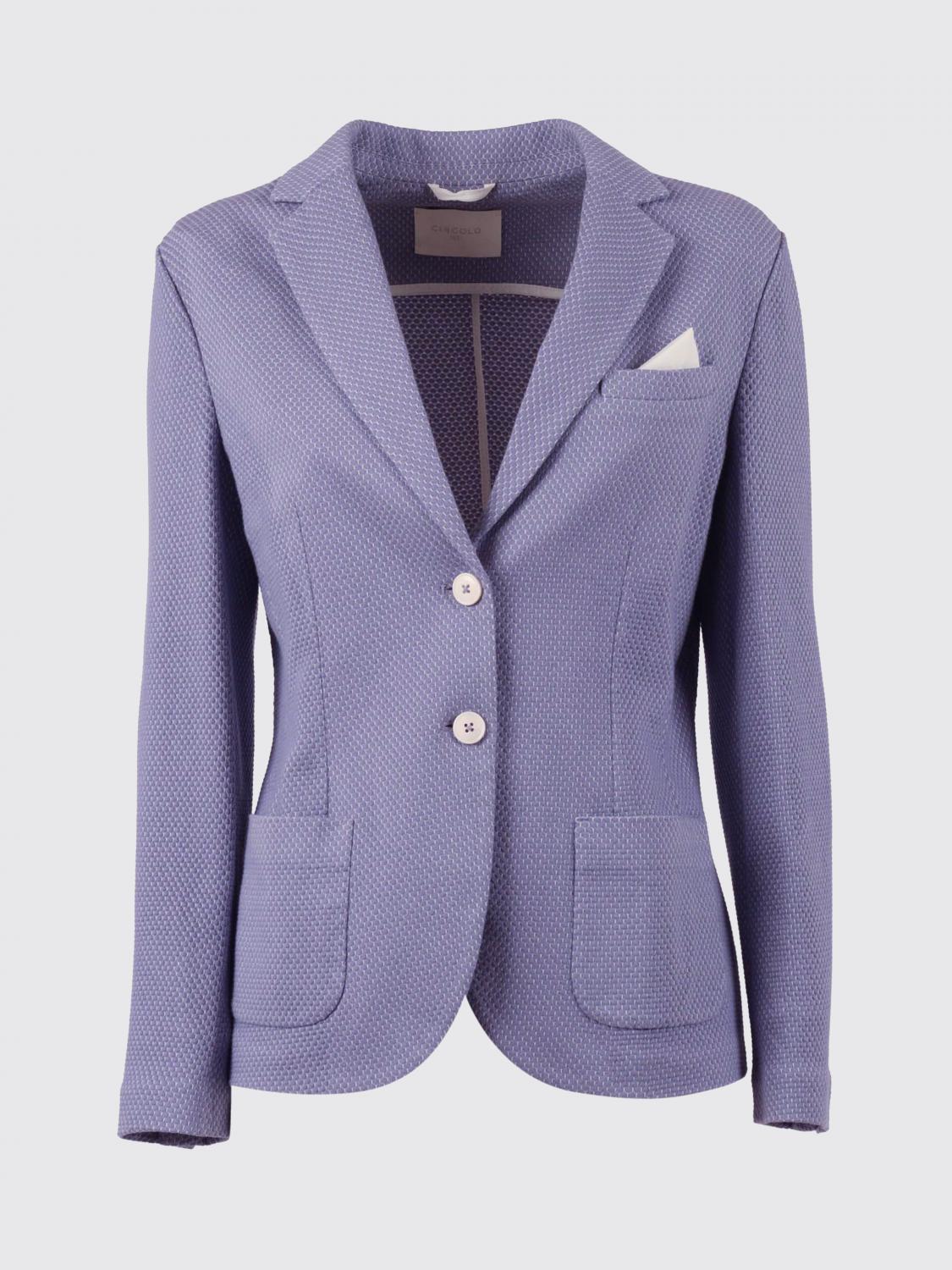CIRCOLO 1901 CHAQUETA: Blazer de algodón de botonadura sencilla Circolo 1901, Azul Oscuro - Img 2