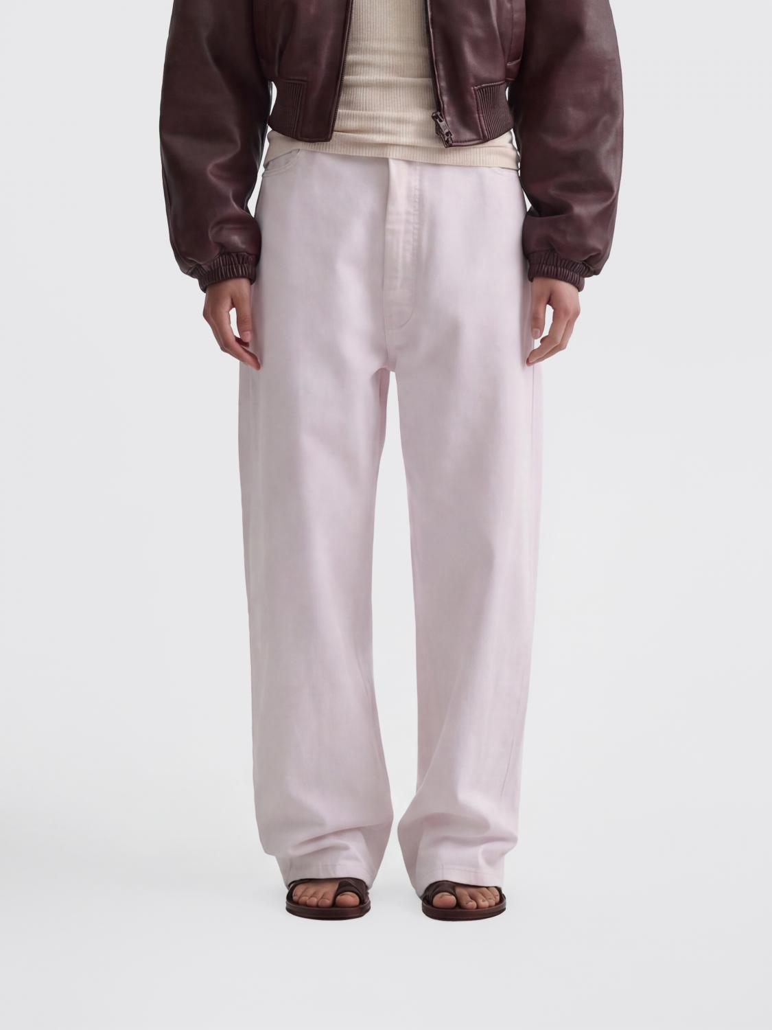 PHOEBE PHILO VAQUEROS: Vaqueros de pernera ancha de denim orgánico Phoebe Philo, Rosa - Img 1