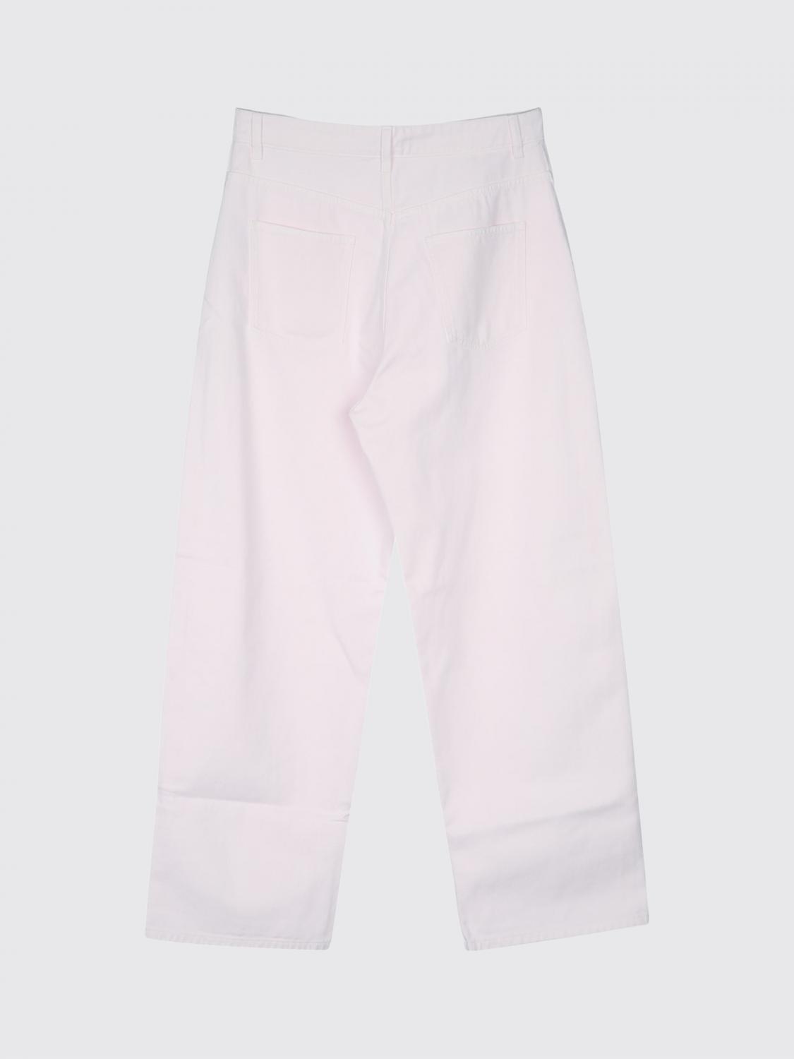 PHOEBE PHILO VAQUEROS: Vaqueros de pernera ancha de denim orgánico Phoebe Philo, Rosa - Img 3