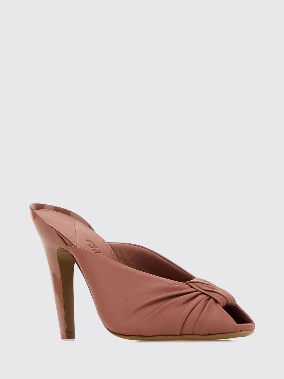 CHLOÉ SANDALEN MIT ABSATZ: Chloé Suzie Leder-Mules, Pink - Img 2