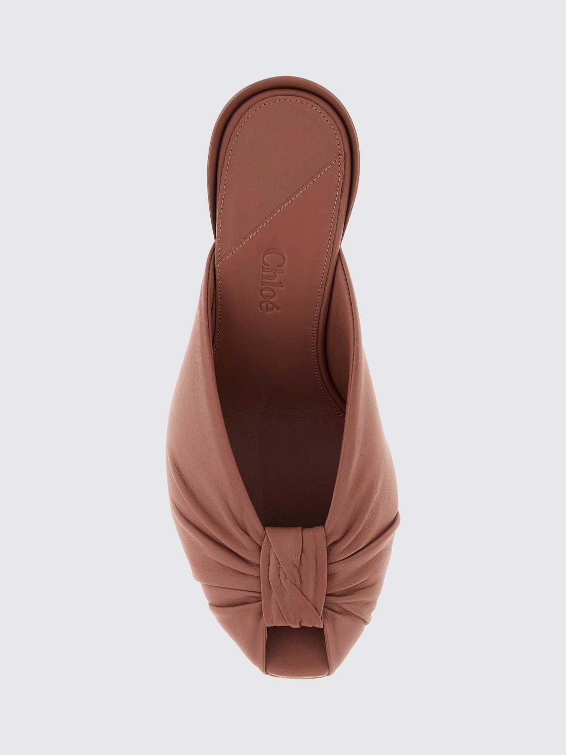 CHLOÉ SANDALEN MIT ABSATZ: Chloé Suzie Leder-Mules, Pink - Img 3