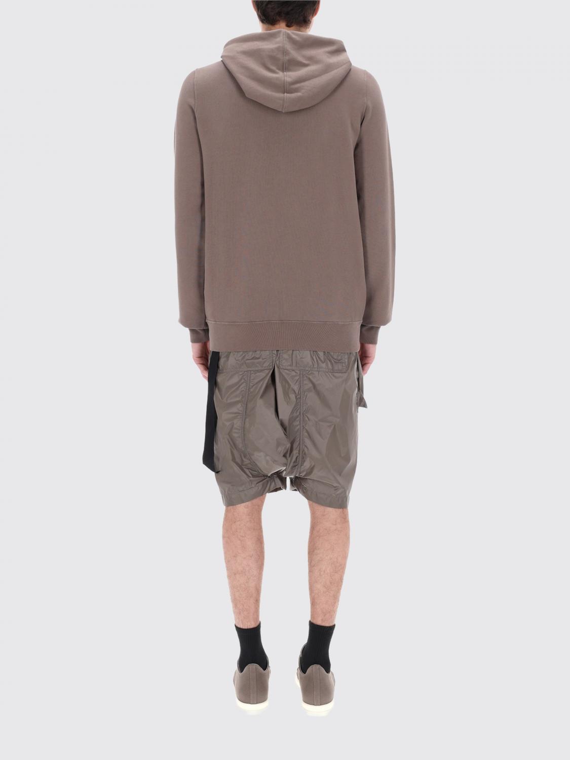 RICK OWENS DRKSHDW SWEATSHIRT: Cotton Zip-Up Hoodie Rick Owens Drkshdw, Brown - Img 2
