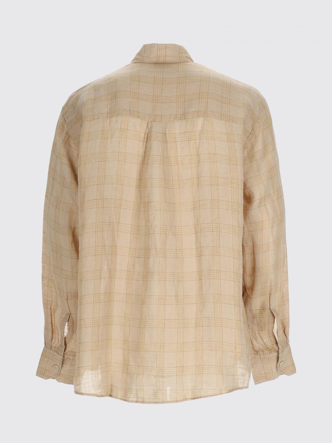 OUR LEGACY CAMICIA: Camicia casual Our Legacy in lino check , Beige - Img 3