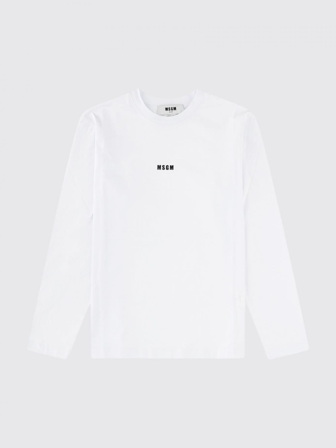 MSGM T-SHIRTS: T-shirts in cotone con logo MSGM, Bianco - Img 2