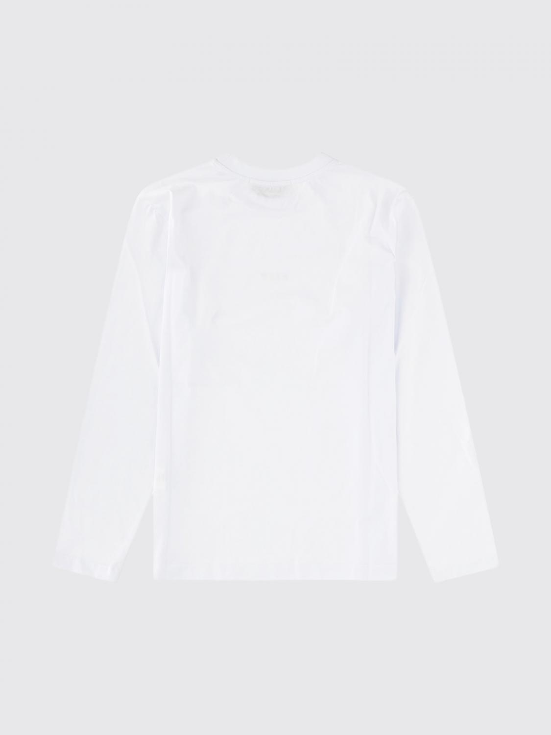 MSGM T-SHIRTS: T-shirts in cotone con logo MSGM, Bianco - Img 3