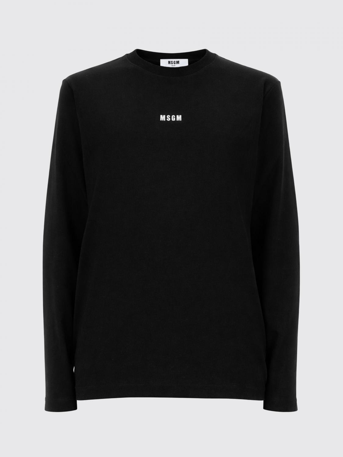 MSGM T-SHIRTS: T-shirts in cotone con logo MSGM, Nero - Img 2