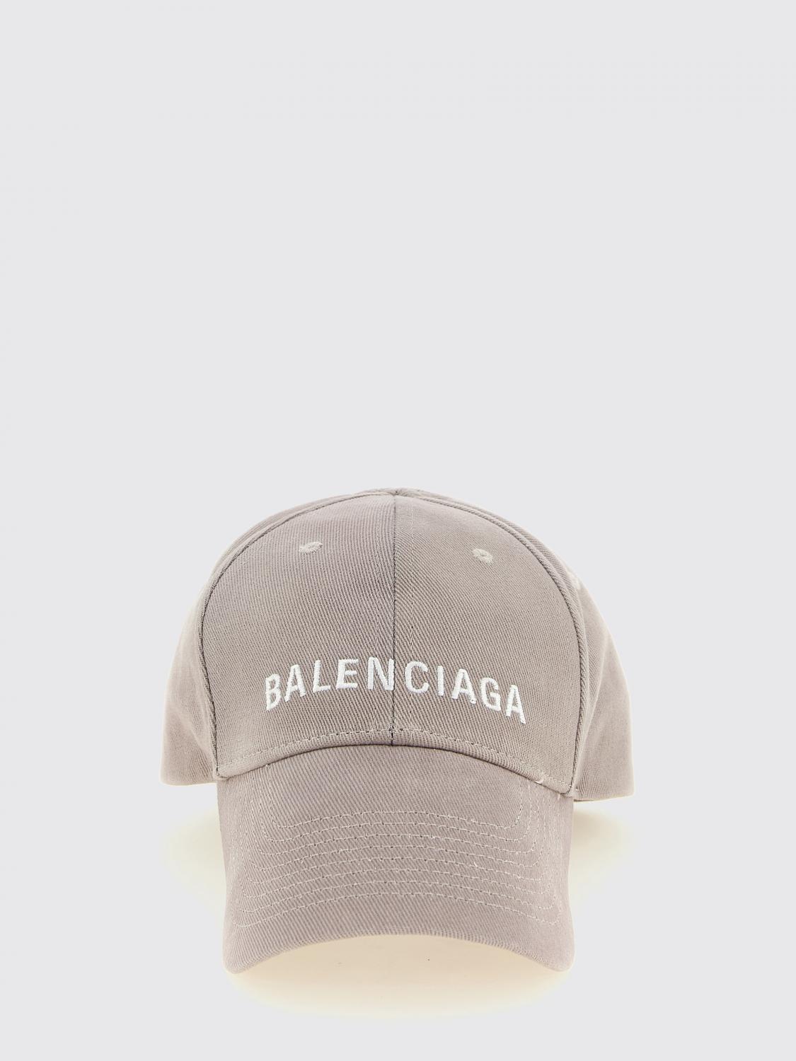 BALENCIAGA CAPPELLO: Cappello Balenciaga in twill di cotone con logo ricamato , Beige - Img 2