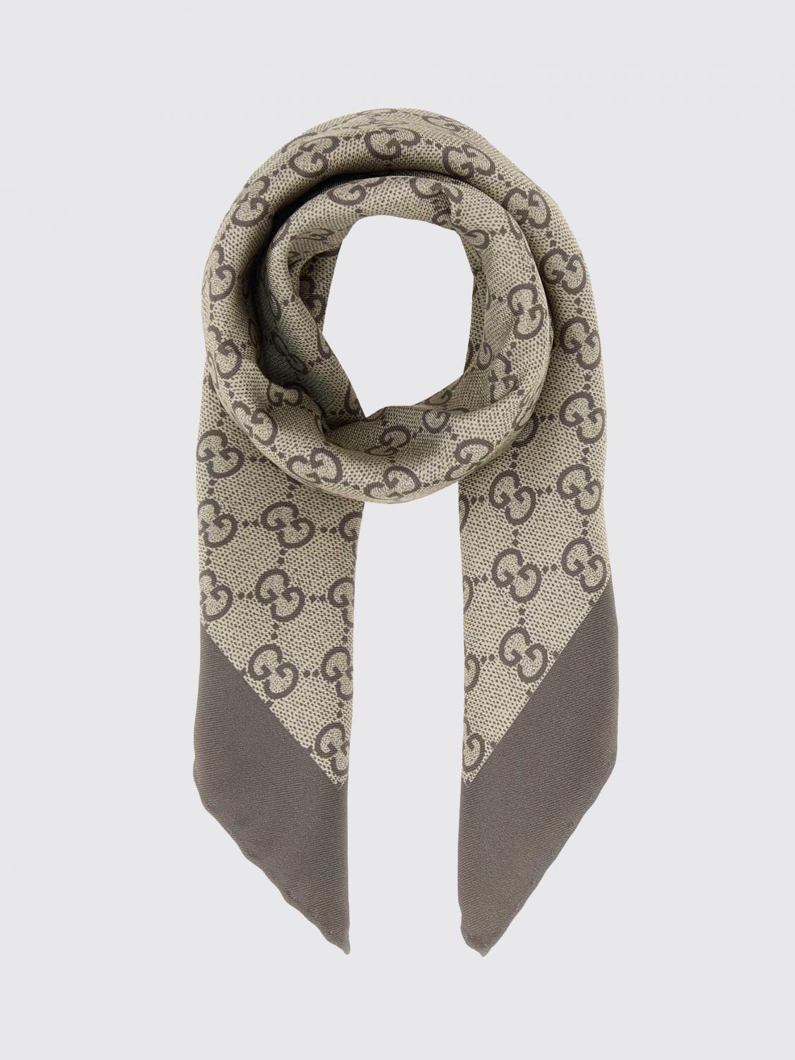 GUCCI FOULARD: Foulard in seta GG Gucci, Rosa - Img 1