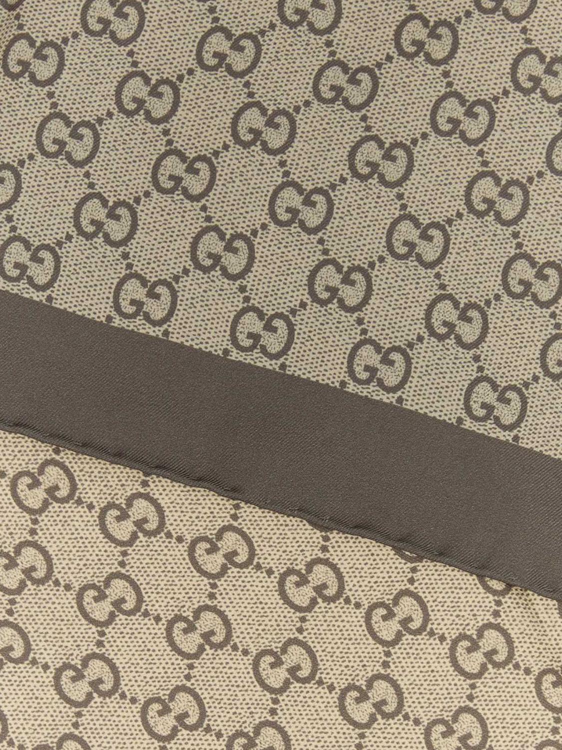 GUCCI FOULARD: Foulard in seta GG Gucci, Rosa - Img 2