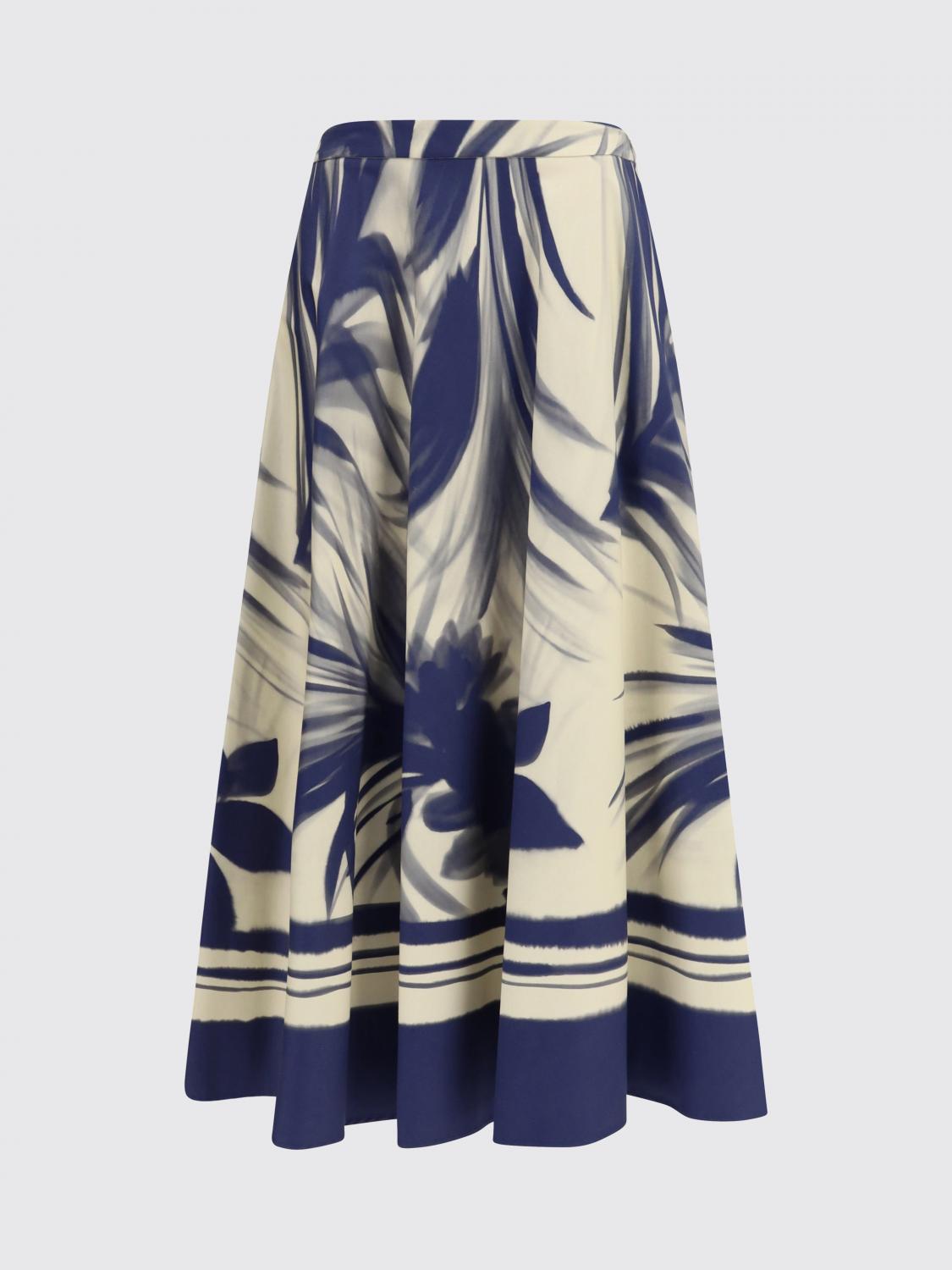 SARA ROKA GONNA: Gonna in cotone stampata Sara Roka, Blue Navy - Img 2