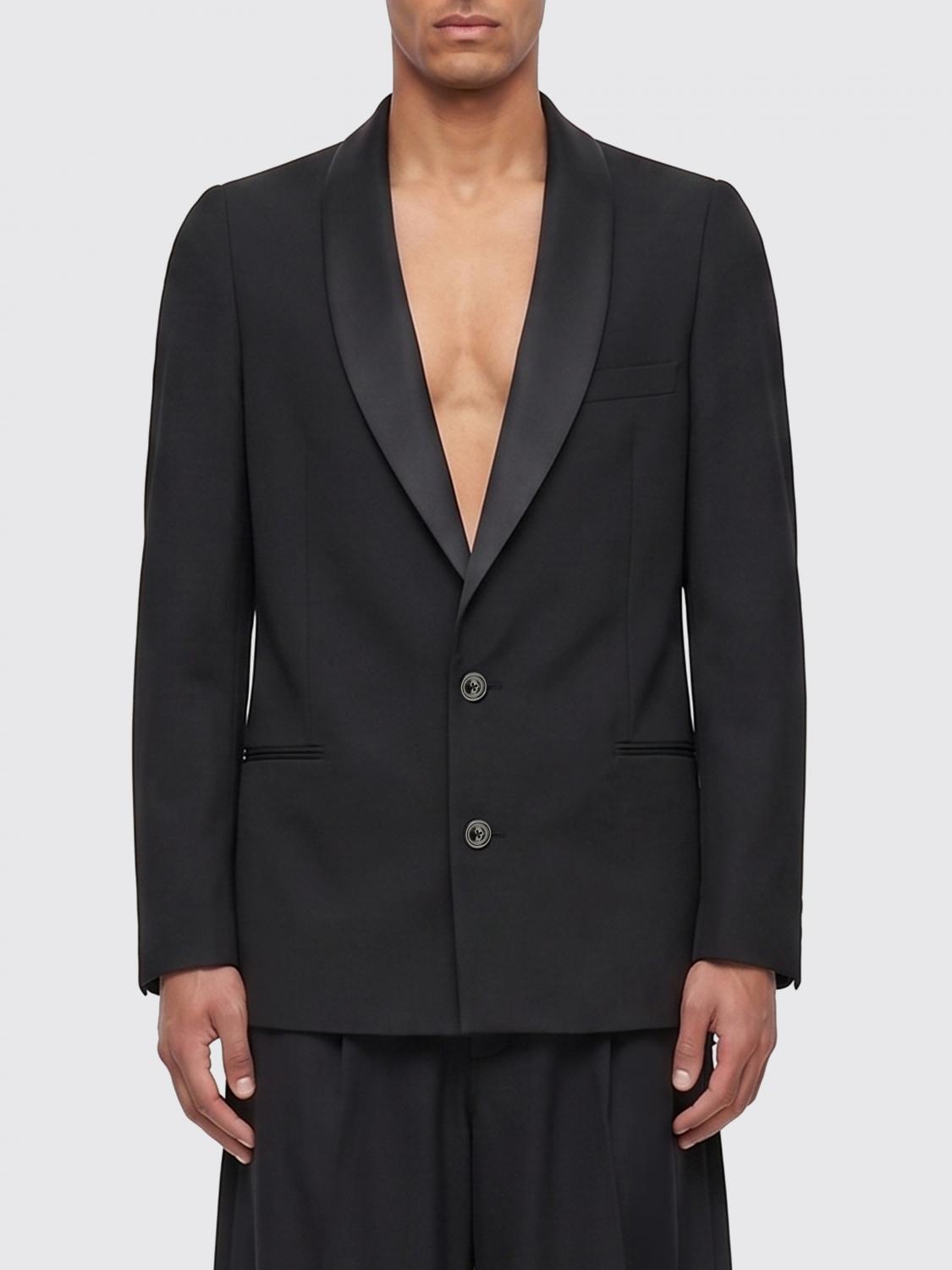 MAISON MARGIELA ジャケット: Maison Margiela シングルブレスト ヴァージンウールブレザー, ブラック - Img 1