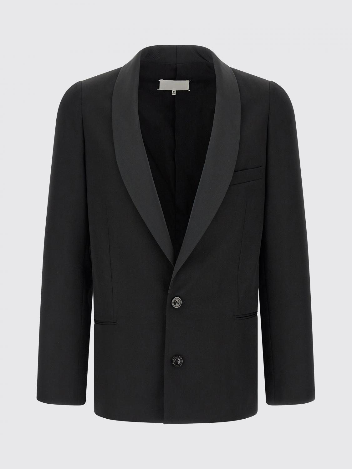 MAISON MARGIELA ジャケット: Maison Margiela シングルブレスト ヴァージンウールブレザー, ブラック - Img 2