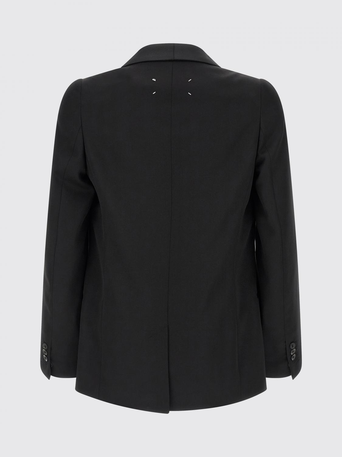 MAISON MARGIELA ジャケット: Maison Margiela シングルブレスト ヴァージンウールブレザー, ブラック - Img 3