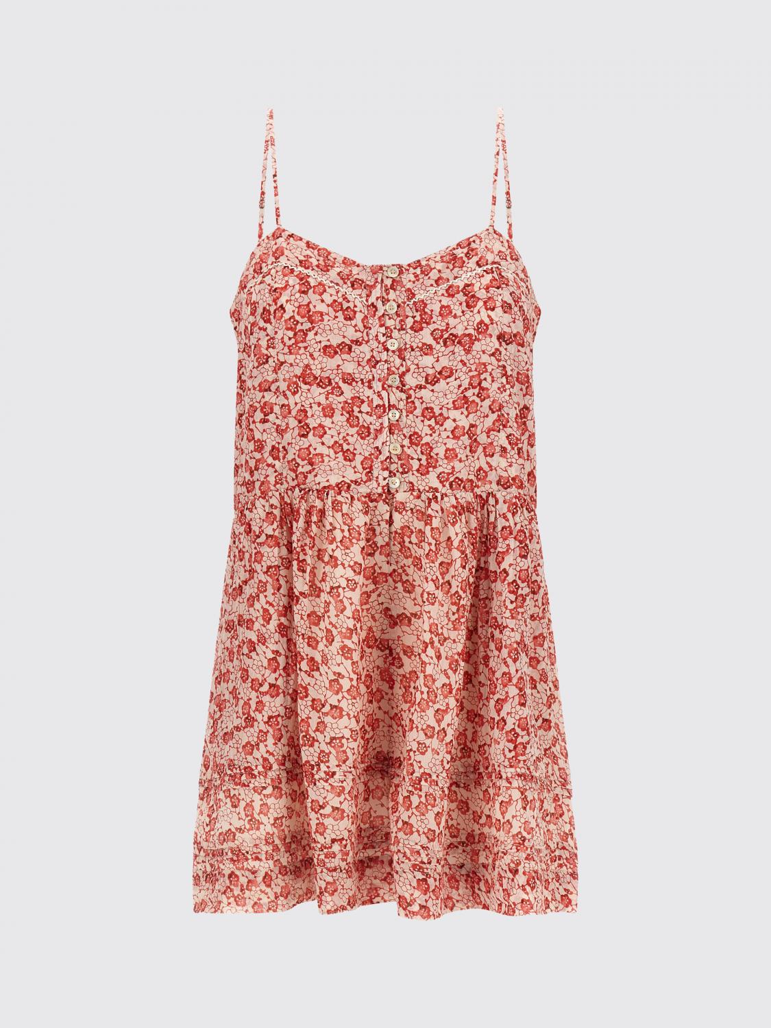 ISABEL MARANT ETOILE TUTA: Tuta Isabel Marant Etoile in cotone stampato , Rosso - Img 2