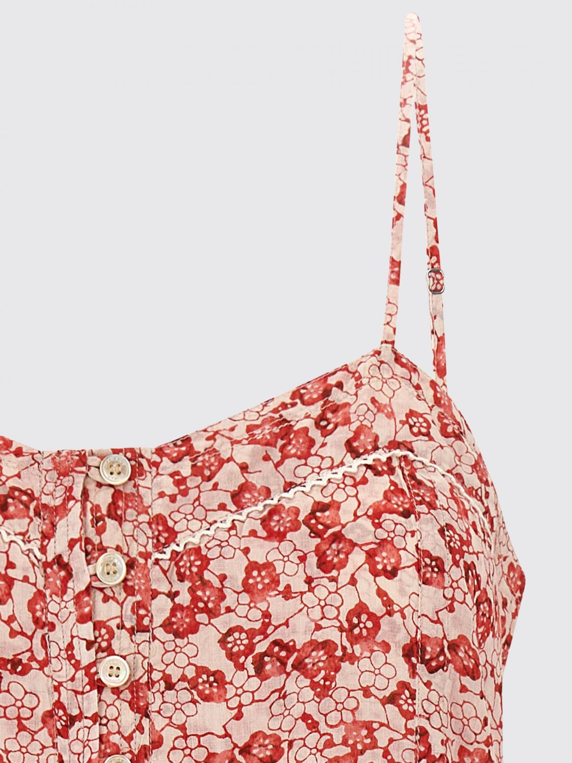 ISABEL MARANT ETOILE TUTA: Tuta Isabel Marant Etoile in cotone stampato , Rosso - Img 4